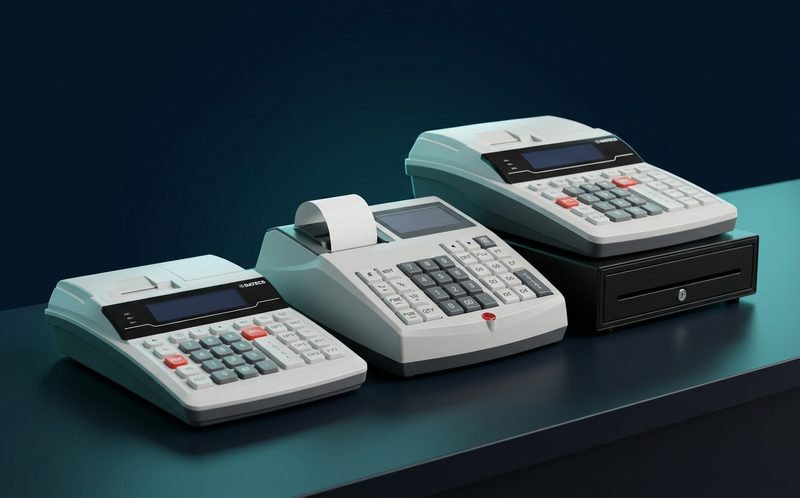 Case de marcat cu monitor la casieria unui magazin
